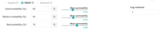 NRAP microannulus model settings