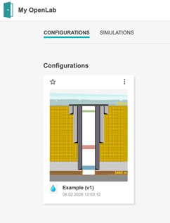 Configuration action menu example