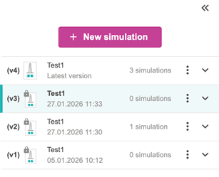 Configuration versioning sidebar.