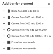 Barrier type selection