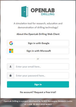 Login page for OpenLab.